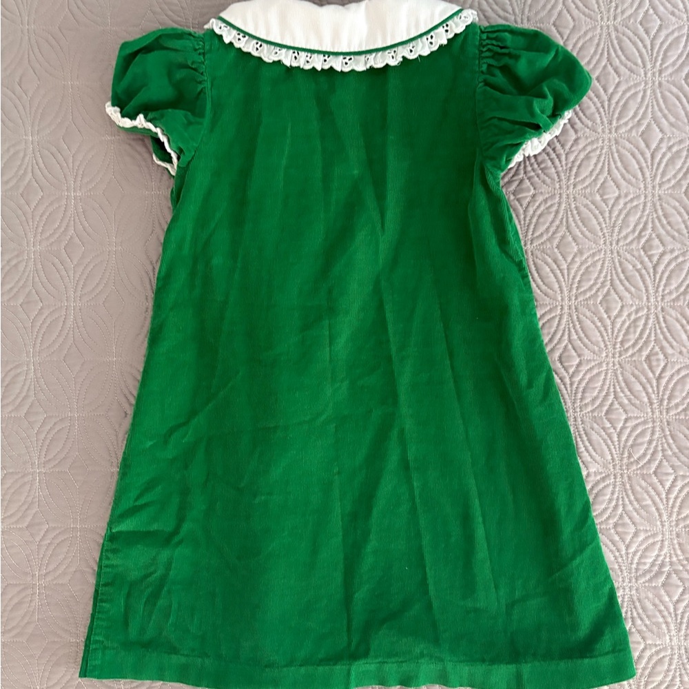 Shrimp and Grits corduroy dress with white scallop trim - Picture 2 of 4